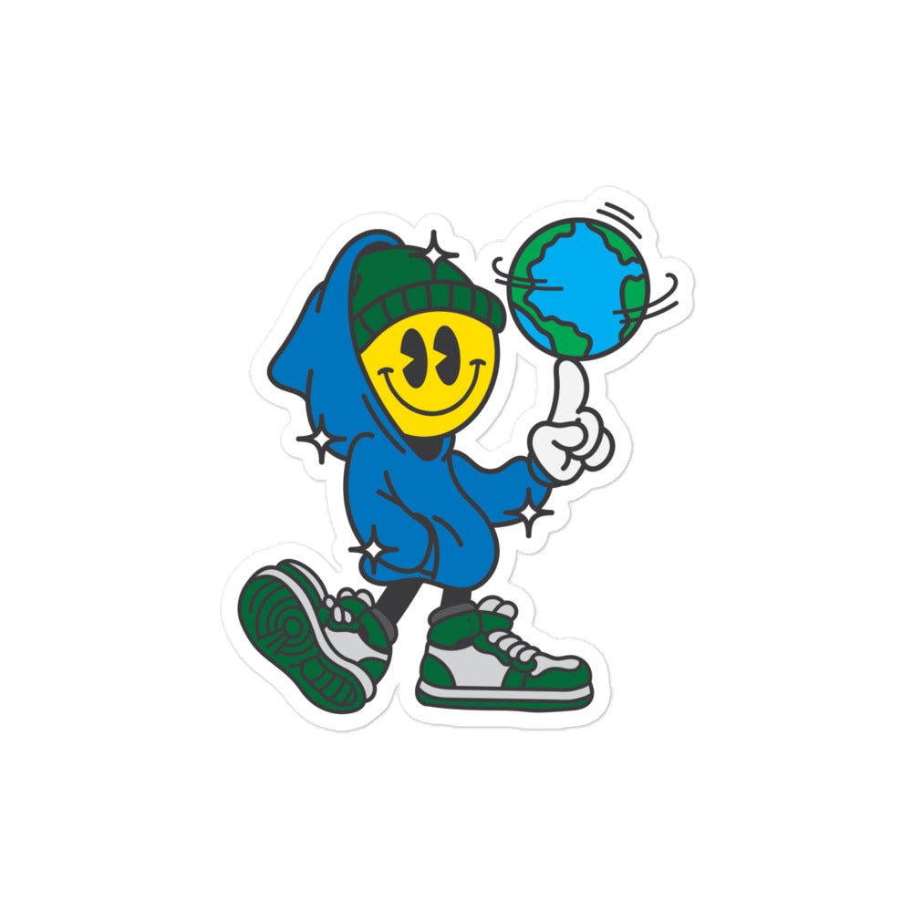 Globe Mascot Sticker