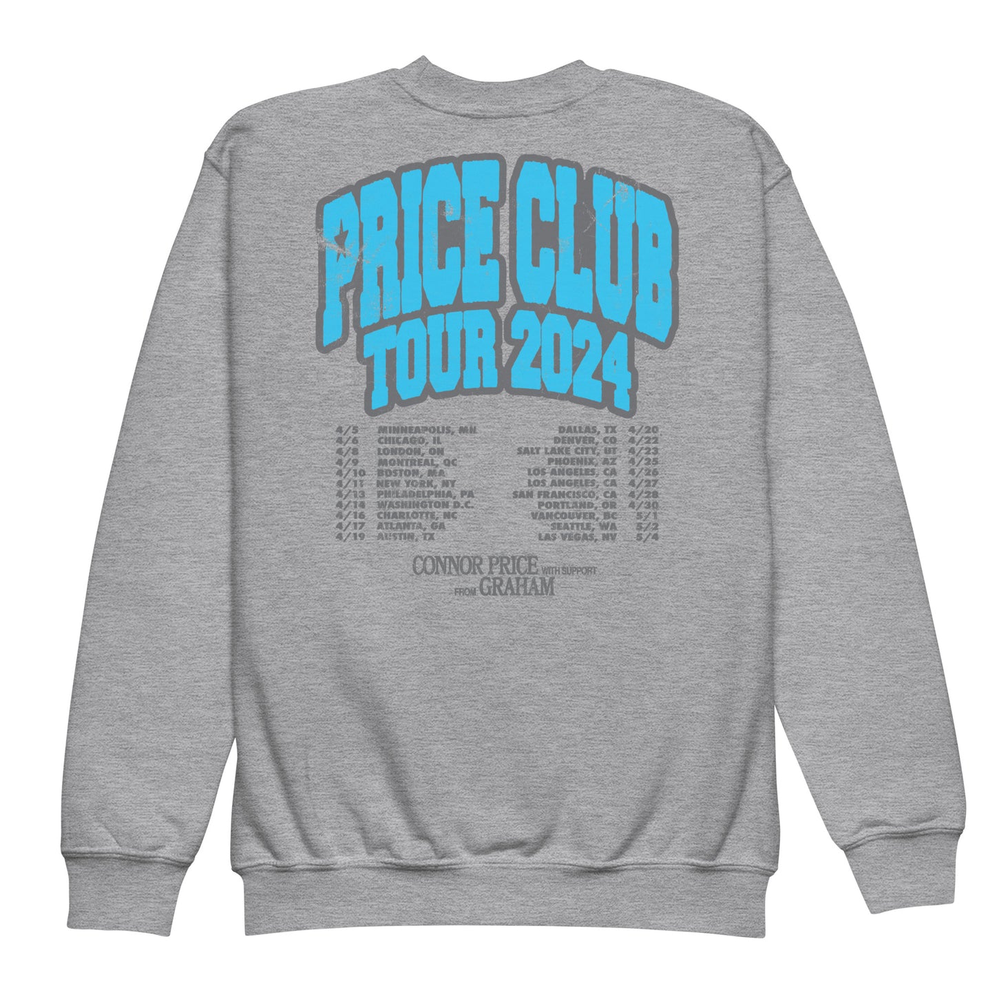 *Youth Sizing* PRICE CLUB TOUR 2024 - Globe Spinner Sweatshirt